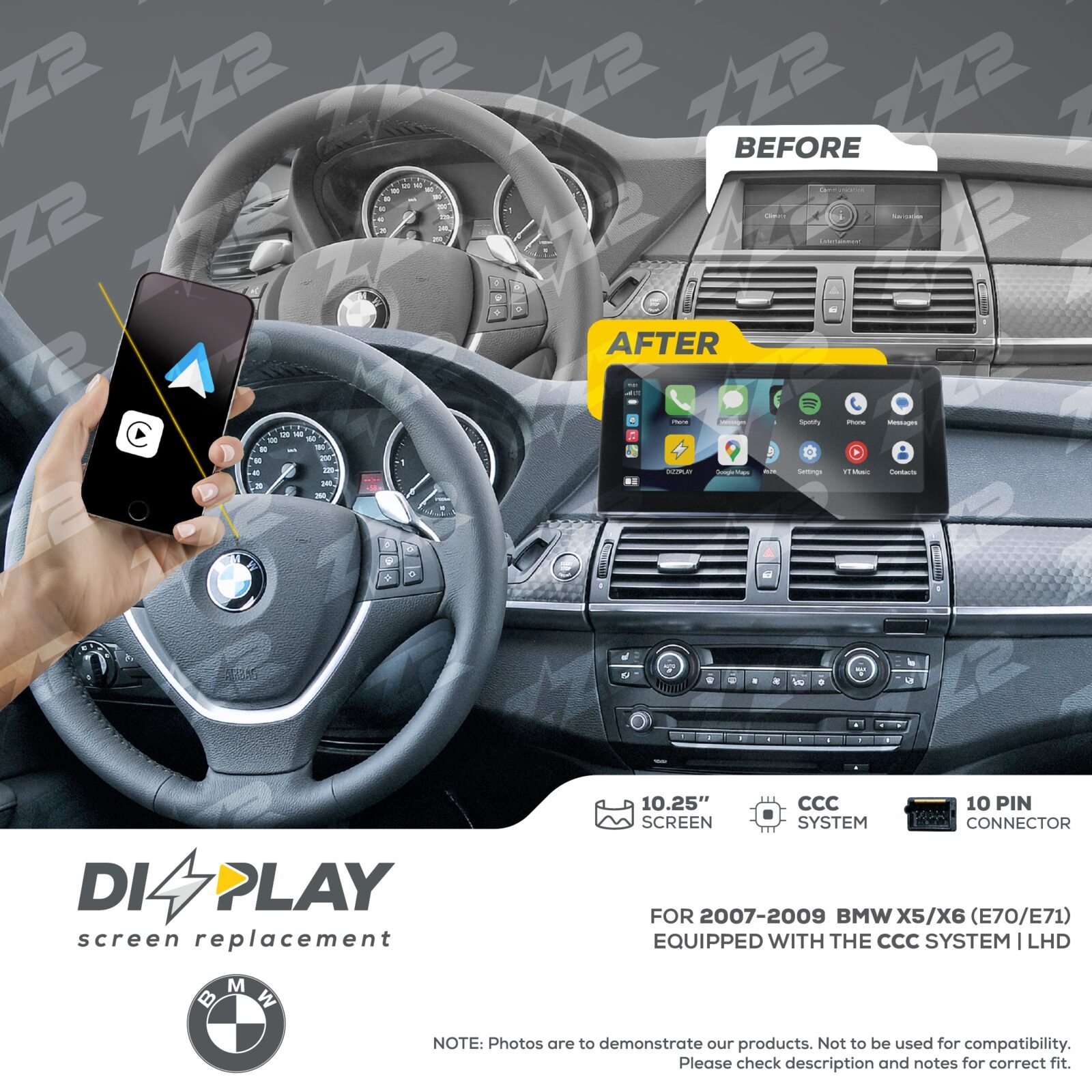 ZZ-2 DIZZPLAY BMW X5 E70 / E71 2007-2009 CCC