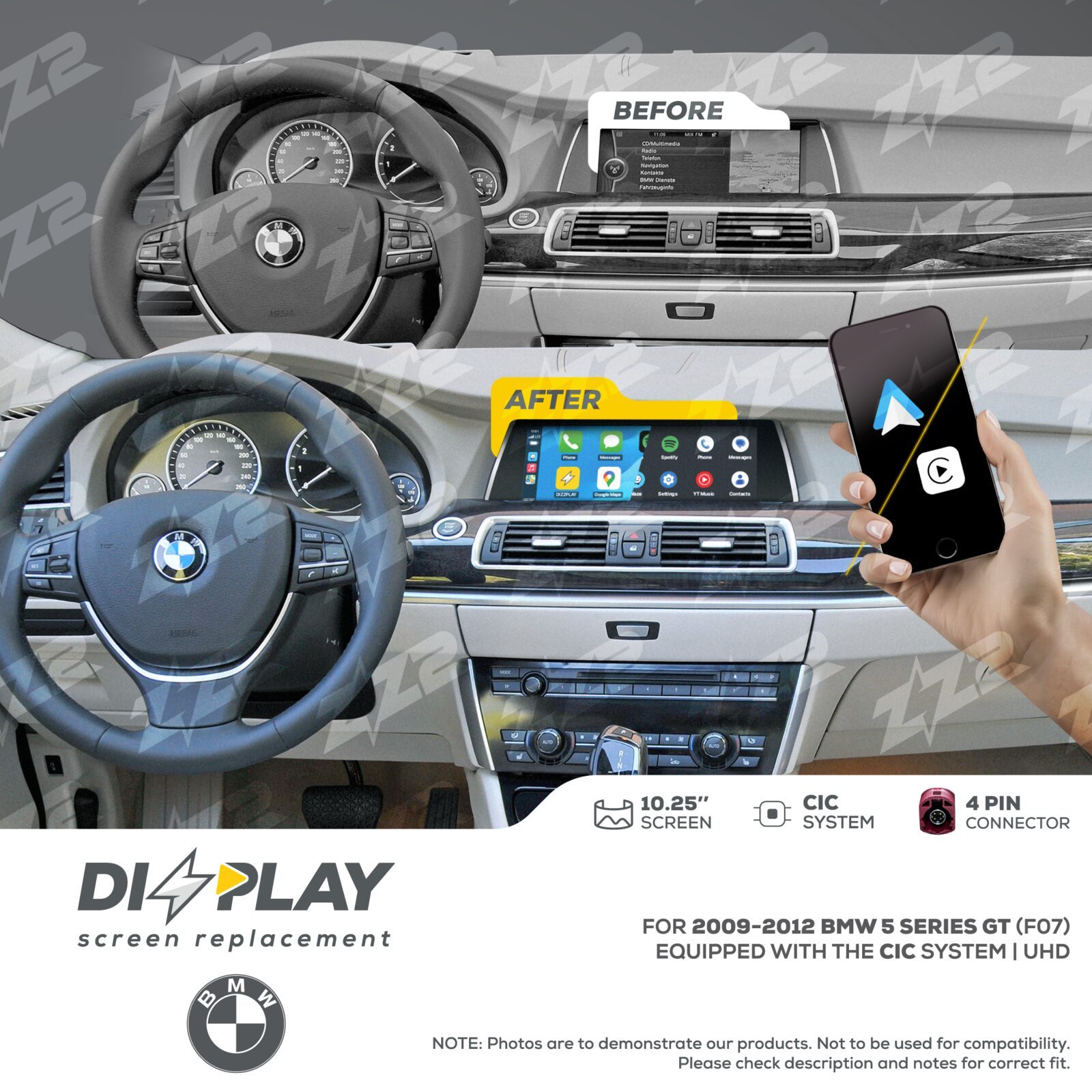 ZZ-2 DIZZPLAY BMW 5 Series GT F07 2009-2012 CIC