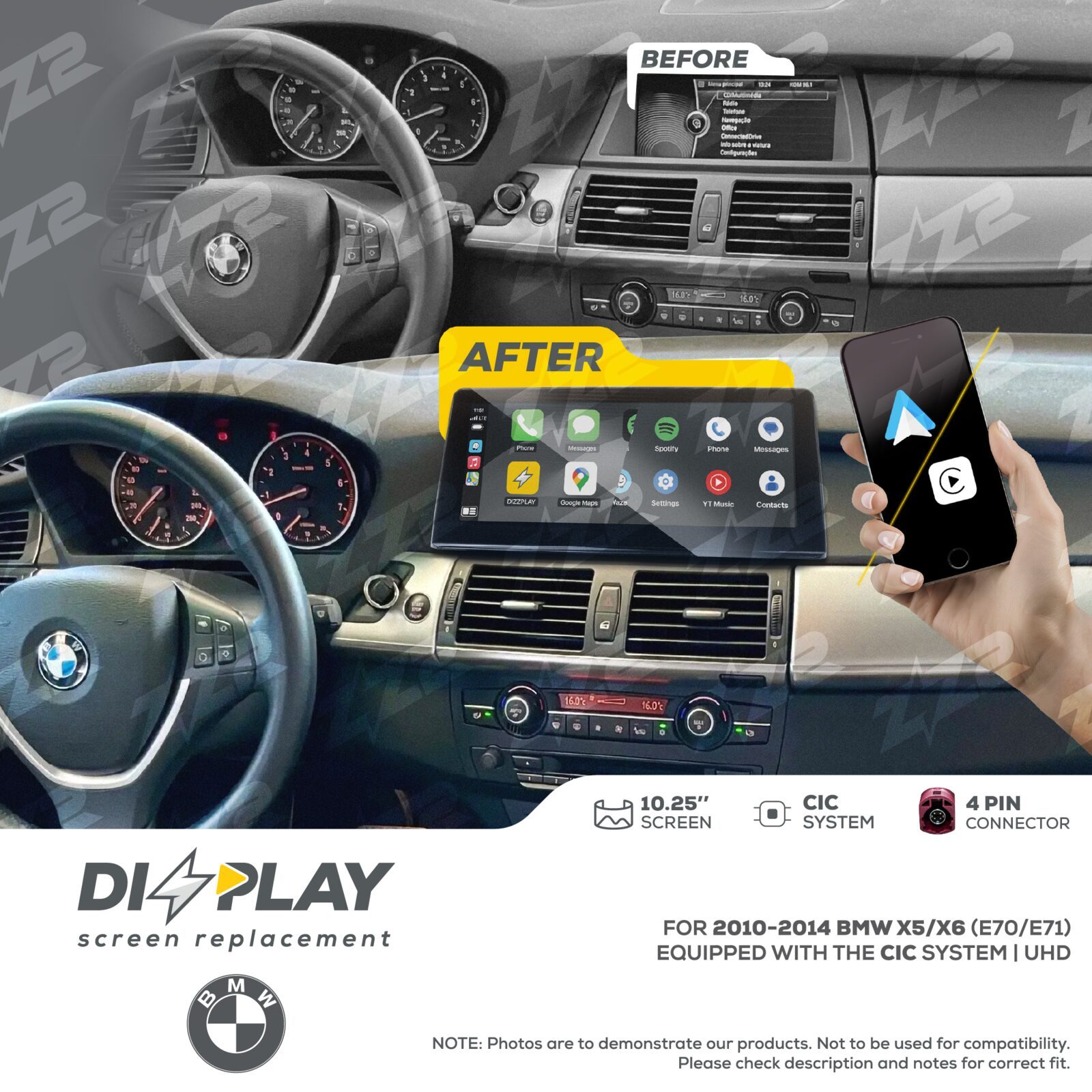 ZZ-2 DIZZPLAY BMW X5 / X6 E70 / E71 2010-2014 CIC