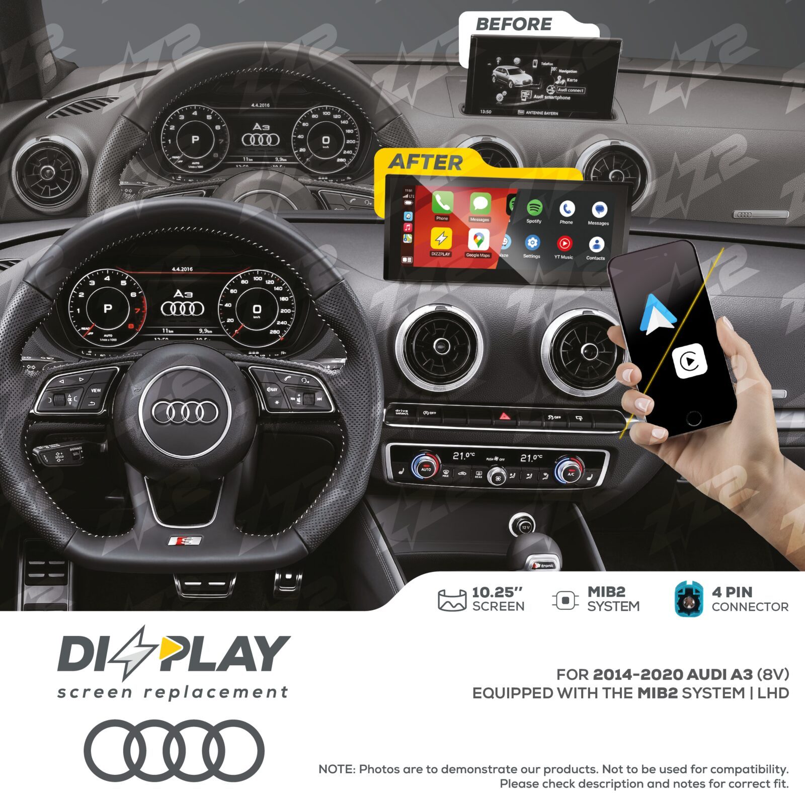 ZZ-2 DIZZPLAY Audi A3 8V 2014-2020 MIB2