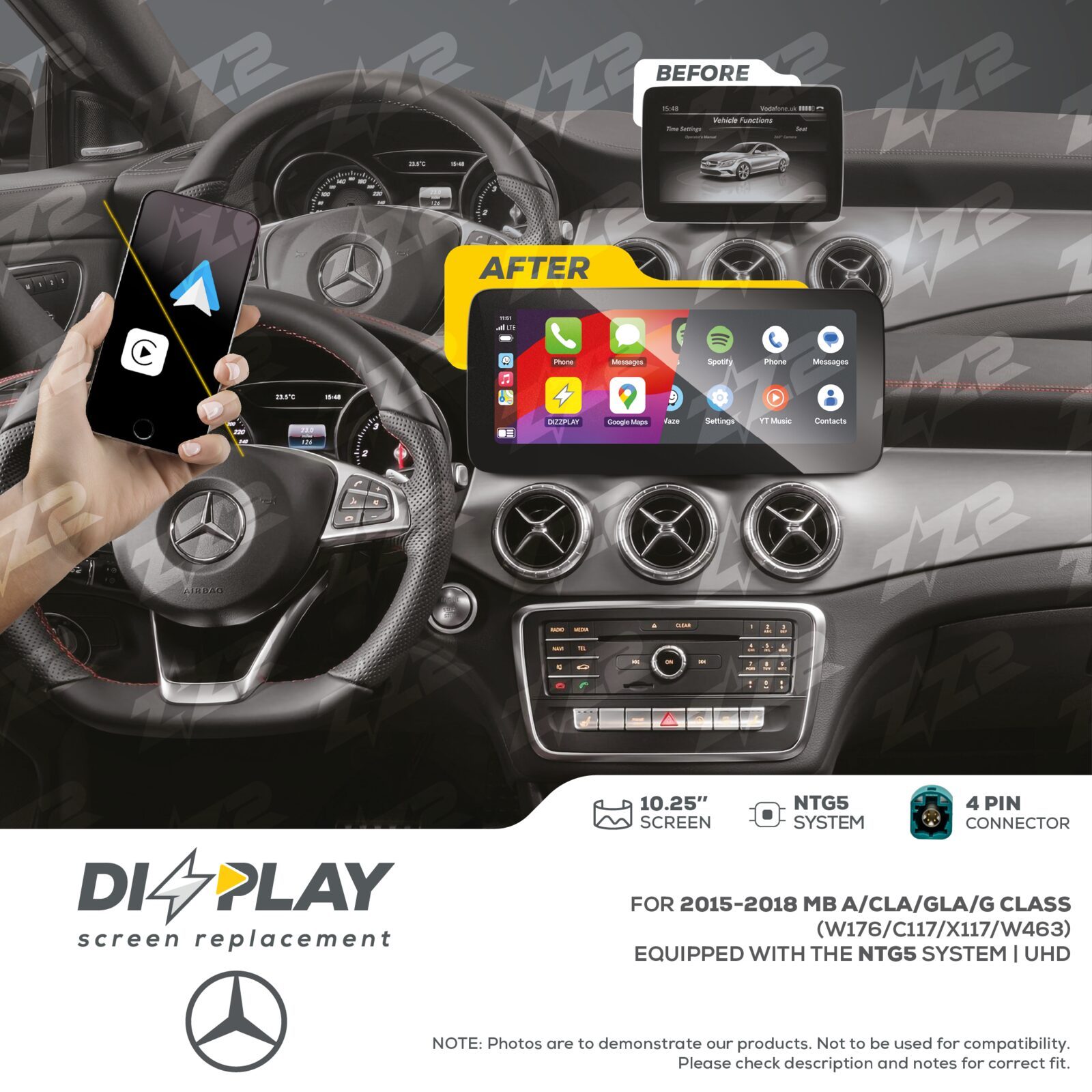 ZZ-2 DIZZPLAY Mercedes-Benz A / CLA / GLA / G-Class