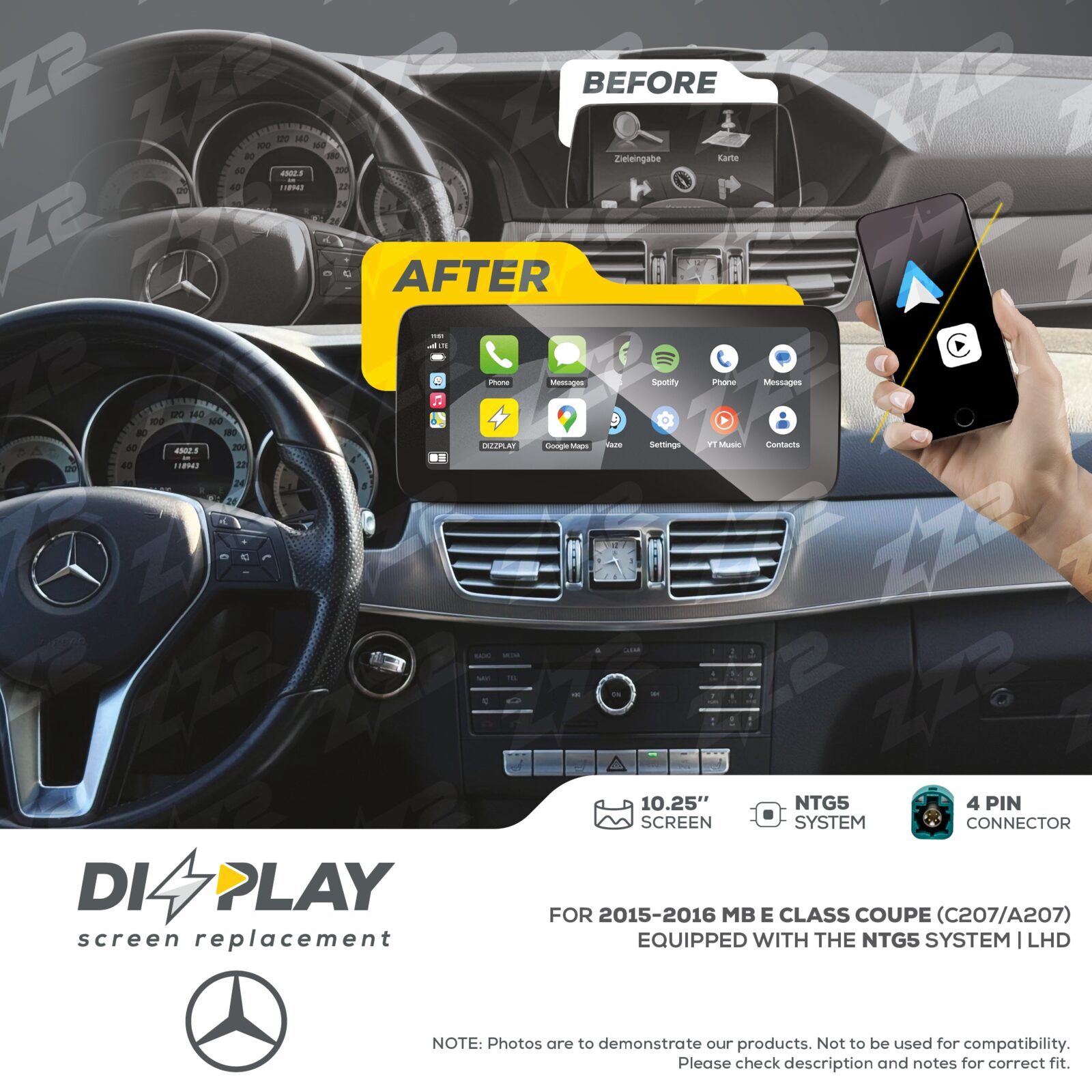 ZZ-2 DIZZPLAY Mercedes-Benz E-Class Coupe C207 / A207 2016 NTG5