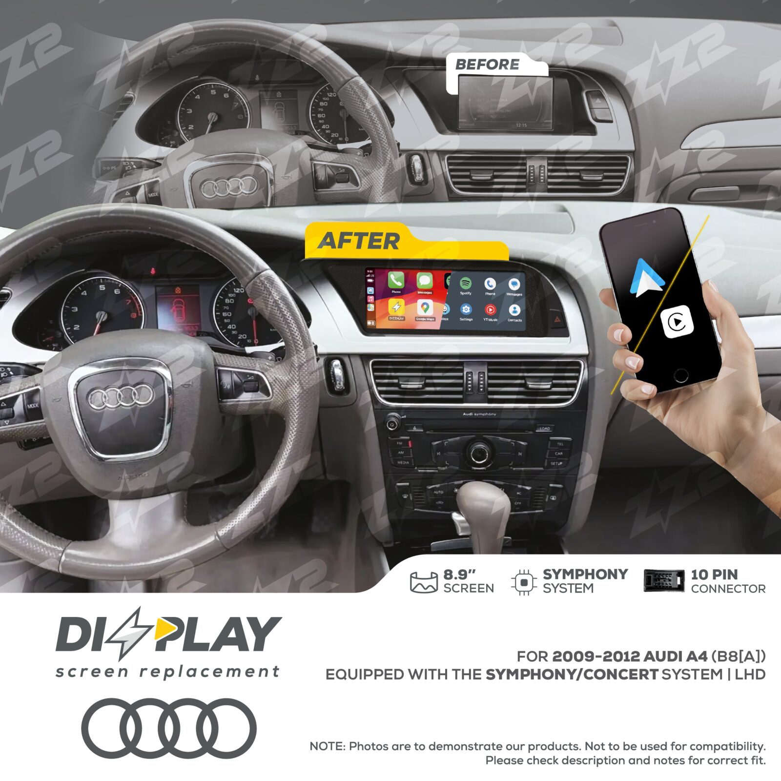 ZZ-2 DIZZPLAY Audi A4 / S4 B8 A 2009-2012